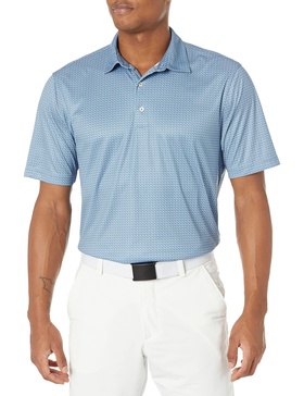 Greg Norman Men's Ml75 Microlux Whale Tail Print Polo