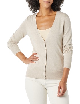 Amazon Essentials Women's Lightweight V-Neck Cardigan Sweater (Available in Plus Size)