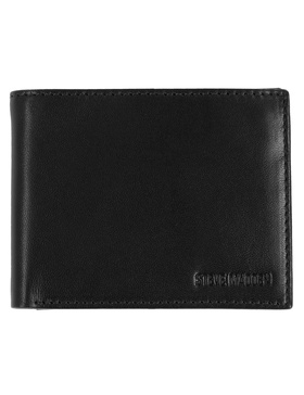 Steve Madden Men's Slim Leather Wallet with Extra Capacity Attached Flip Pockets