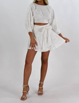 grace & lace mini skirt in white