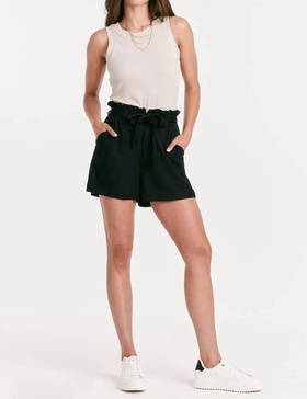 derby paperbag shorts in black