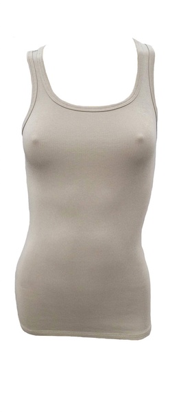 charlie rib racerback tank in clay