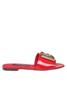 Dolce & Gabbana Logo Plaque Slip-On Slides