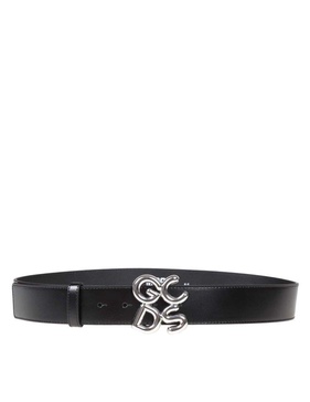 GCDS Andy Logo Plaque Buckle Belt