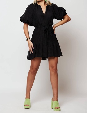 raven mini dress in black