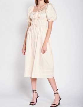 sveta puff sleeve dress in cream