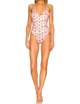 shailee one piece swimsuit in floral cherry