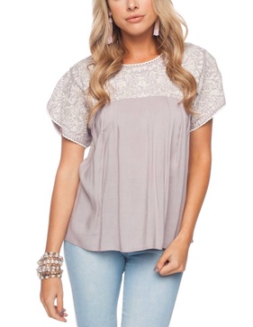 greek top in grey