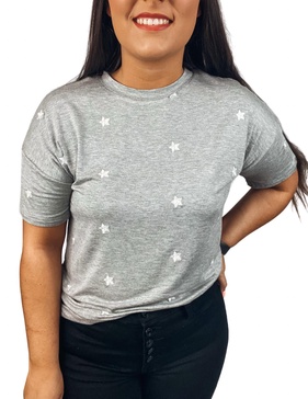 star t-shirt in grey