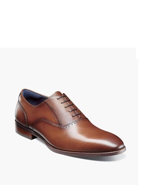 kalvin plain toe oxford shoe in cognac