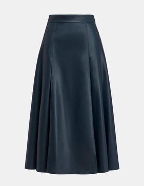 Essentiel Antwerp - Geeuw Faux Leather Skirt - Blue