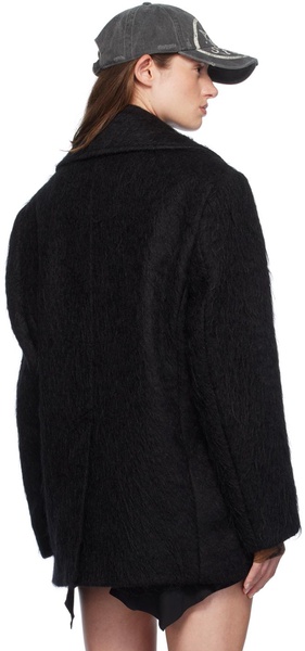 Black Notched Lapel Coat