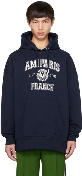 Navy 'Ami Paris France' Hoodie