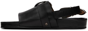 SSENSE Exclusive Black Leather Sandals