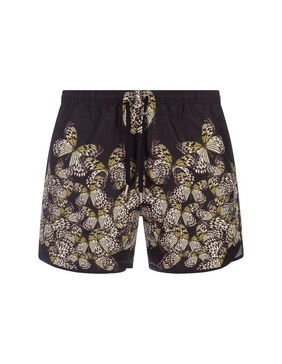 Neil Barrett Butterfly Printed Drawstring Swim Shorts