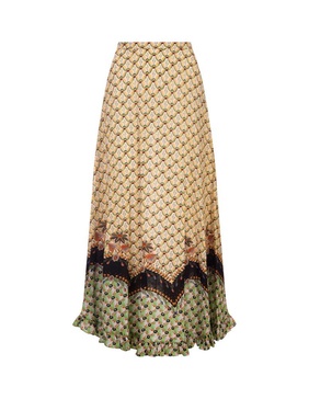 Etro Patterned Ruffle Detailed Skirt