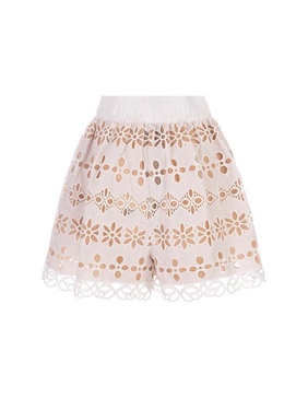 Elie Saab Broderie Anglaise Lace Shorts