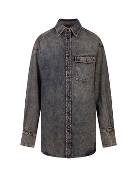 Sportmax Buttoned Long-Sleeved Denim Shirt