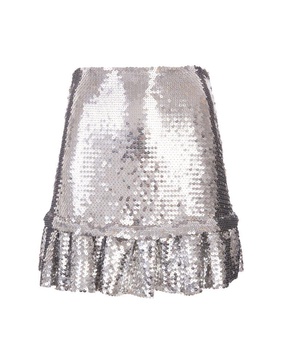 Paco Rabanne Sequin-Embellished Ruffled Mini Skirt