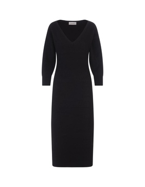 Sportmax V-Neck Long-Sleeved Dress