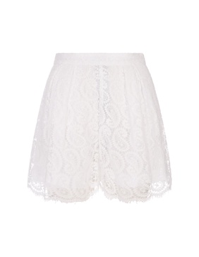 Ivory Macrame Paisley Shorts