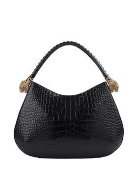 Roar Shoulder Bag In Black Leather