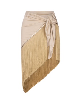 Paco Rabanne Fringed Asymmetric Midi Skirt