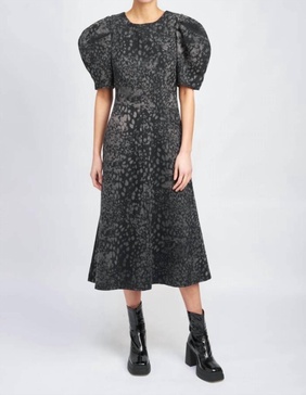 harlow midi dress in charcoal