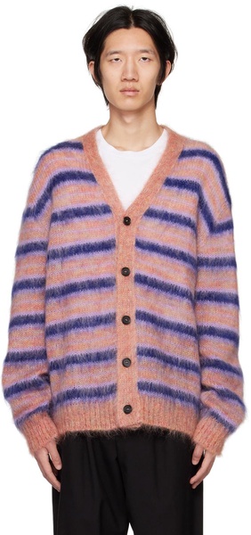 Pink & Purple Striped Cardigan