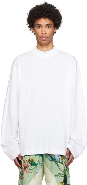 White Mock Neck Sweater