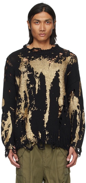 Black Printed Sweater