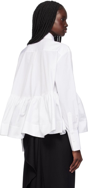 White Peplum Blouse