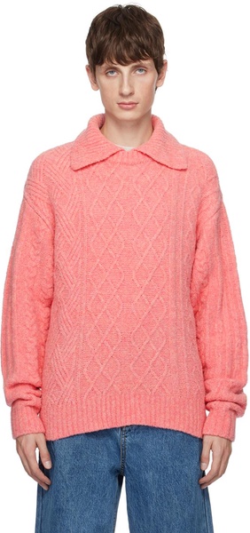 Pink Layered Collar Polo