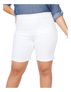 NYDJ Women's Plus Size 9 Inch Pull-On Shorts