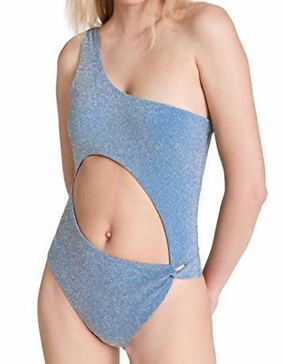 glitter one piece in blue