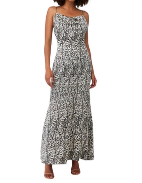 autonomy maxi dress in black/white