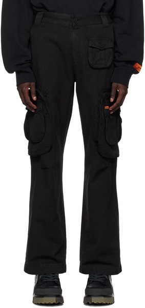 Black Button Cargo Pants