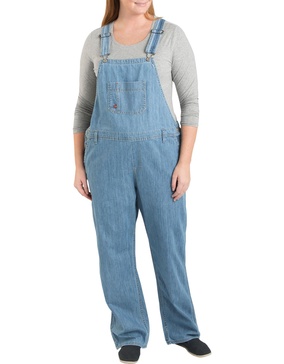 Dickies womens Plus Size Denim Bib Overall