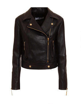 Just Cavalli Black Leather Jacket