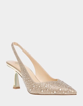 women's clark slingback heels in gold