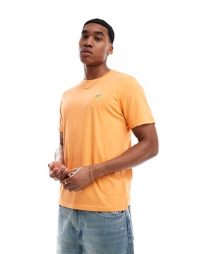 Threadbare lemon embroidery T-shirt in orange