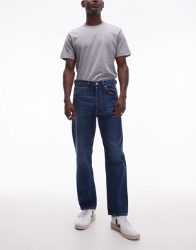 ARKET Coast relaxed tapered jeans in dark wash blue