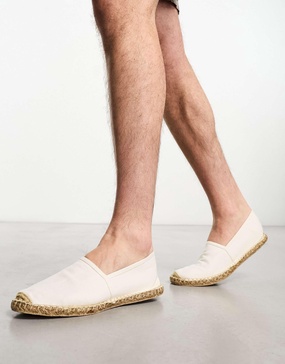 London Rebel X slip on espadrilles in cream