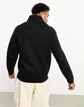 Nike Tech Fleece half zip sweatshirt in black