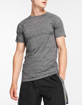 HIIT training T-shirt in black heather