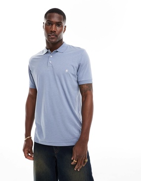 French Connection polo in light blue melange