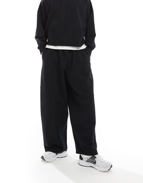 ASOS DESIGN heavyweight oversized balloon sweatpants with seam detail in black