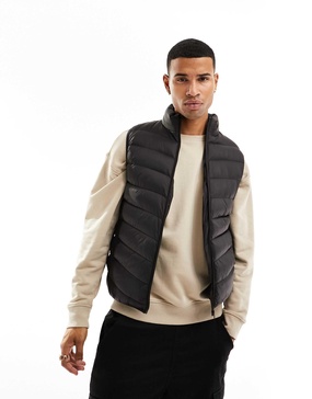 Brave Soul padded vest in black