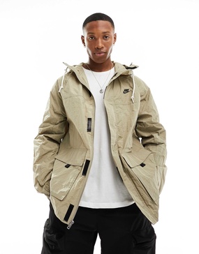 Nike Club bowline jacket in khaki