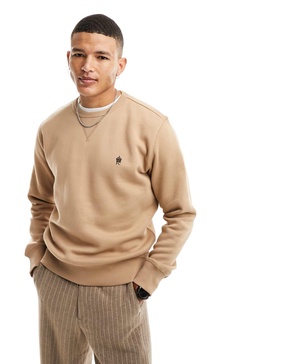 French Connection crew neck sweatshirt in camel